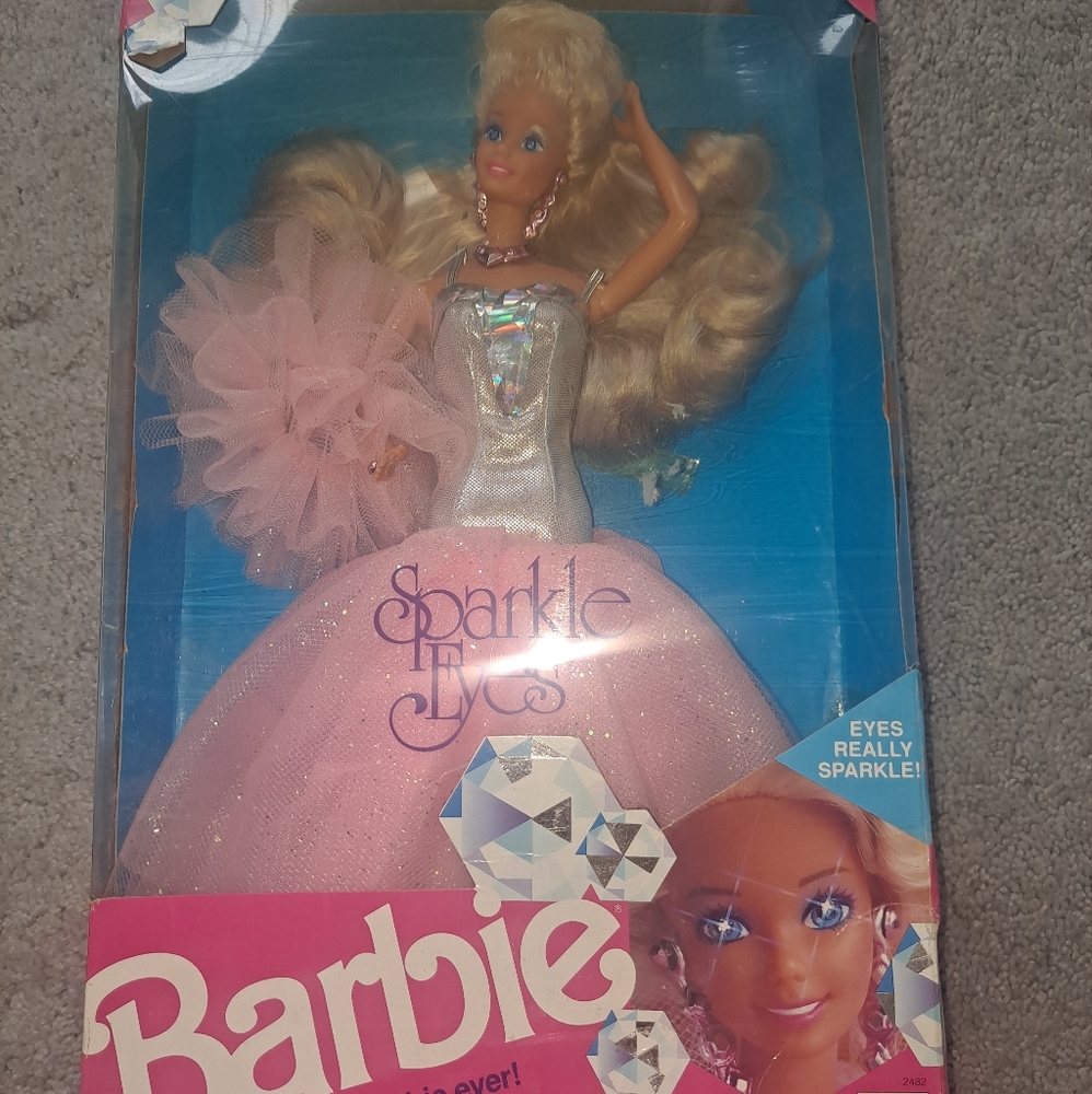 Never taken out of box sparkle eyes barbie
